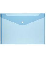 Pochette Enveloppe A4 bouton-pression - Bleu Transparent HERLITZ photo
