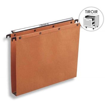 Photo L'OBLIQUE : Lot de 25 dossiers suspendus pour tiroir 100330272 - Orange