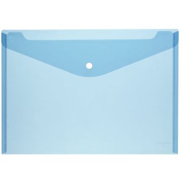 Pochette Enveloppe A4 bouton-pression - Bleu Transparent HERLITZ photo