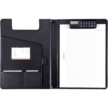 Serviette-écritoire avec calculatrice en simili-cuir BRESICA : ALASSIO
