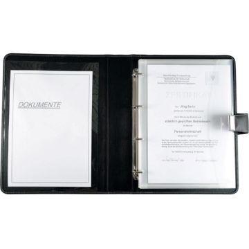 ALASSIO : Serviette-classeur A4 en simili cuir - Noir Fermé 31514