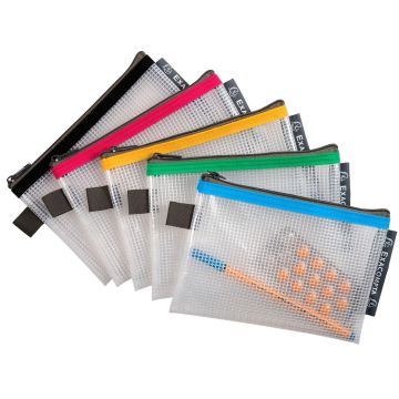 Pochettes à fermeture éclair - 170 x 120 mm - A6 - Assortiment EXACOMPTA