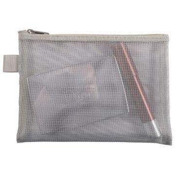 Pochettes en nylon à fermeture éclair - 170 x 120 mm - Argent EXACOMPTA Exemple