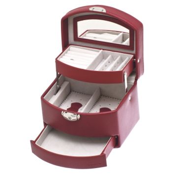 DAVIDT'S 367959-84 : Boite à bijoux Euclide - Rouge