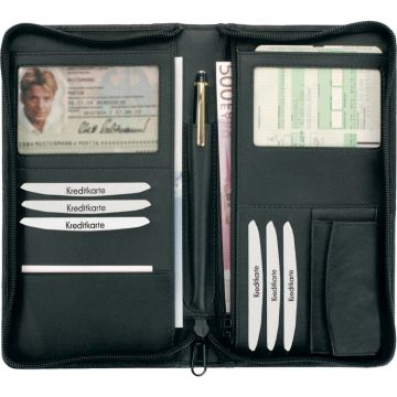 Portefeuille de voyage en Cuir - RFID Document : ALASSIO