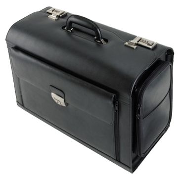 Photo Valise de pilote en cuir noir - VERONA (45057 ALASSIO  : Bagage)