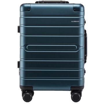 Valise de voyage avec 4 roulettes - Aluminium Bleu : ALUMAXX avant