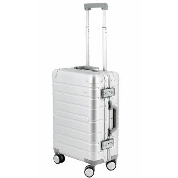 Valise de voyage avec 4 roulettes - Aluminium Argent : ALUMAXX