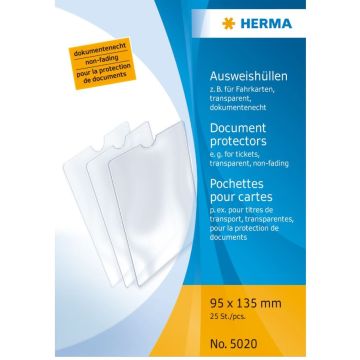 HERMA : Etui de protection pour document 95 x 135 mm 5020