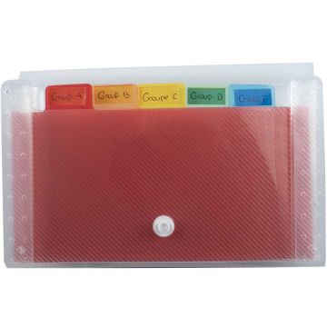 Trieur 6 compartiments - 180 x 110 mm - Blanc transparent EXACOMPTA Crystal photo