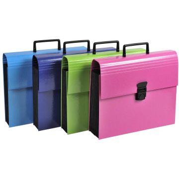 55630E EXACOMPTA : Trieur avec poignée - 12 compartiments - Assortiment