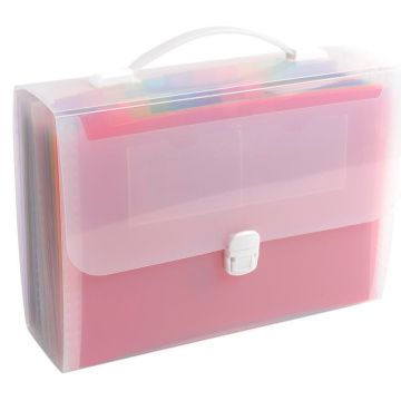 Trieur valisette avec poignée - 24 compartiments - Blanc translucide EXACOMPTA Crystal Image