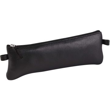 Trousse plate pour stylos - Cuir Noir : CLAIREFONTAINE Photo