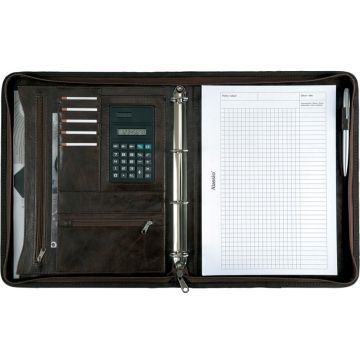 Photo ALASSIO : Serviette-classeur A4 en simili-cuir - MASSA Marron 30064