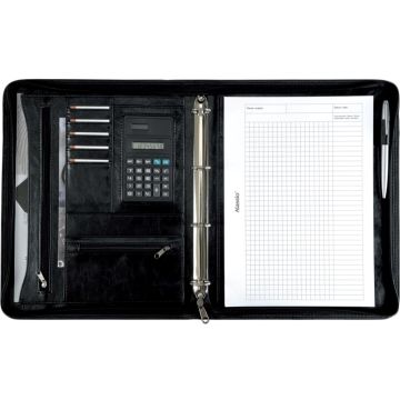 ALASSIO Serviette-classeur A4 en simili cuir - MASSA Noir 30065