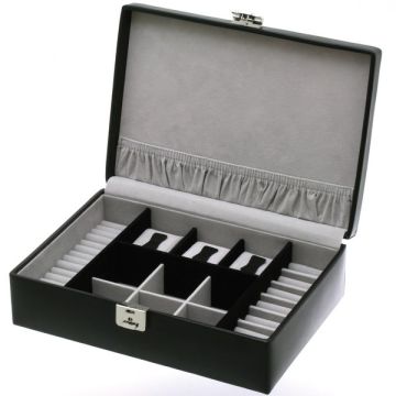 DAVIDT'S : Boite à bijoux Homme Samson -  Noir ouvert 390227