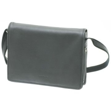 DAVIDT'S  461430 : Besace en cuir  PRINCETON 2 Noir  ferme