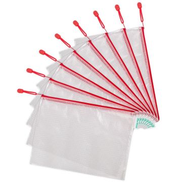 Photo Sac à fermeture éclair A4 - 330 x 240 mm - Rouge TARIFOLD