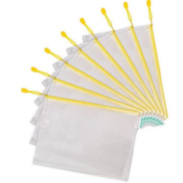Photo Sac à fermeture éclair A4 - 330 x 240 mm - Jaune TARIFOLD