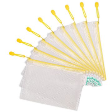 Photo Sac à fermeture éclair A5 - 235 x 165 mm - Jaune TARIFOLD