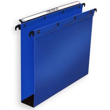 Photo Dossiers suspendus pour Tiroir - Fond 50 mm - Bleu : L'OBLIQUE Lot de 10 