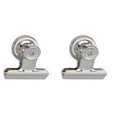 Photo Pince en métal pour feuilles avec aimant - Largeur 30 mm MAUL Lot de 2