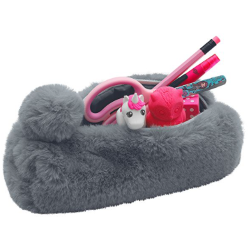 Photo Trousse pour stylos en peluche - Gris WEDO Fluffy