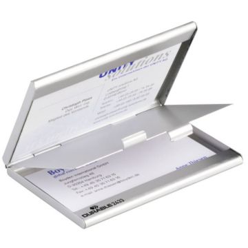 Photo Étui double pour cartes de visite - Aluminium DURABLE Business Card Box Duo