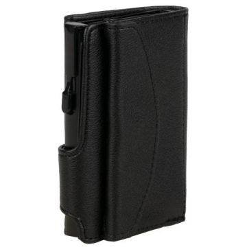 Photo Porte-monnaie avec porte-cartes - Simili-cuir - Noir CLICKSAFE