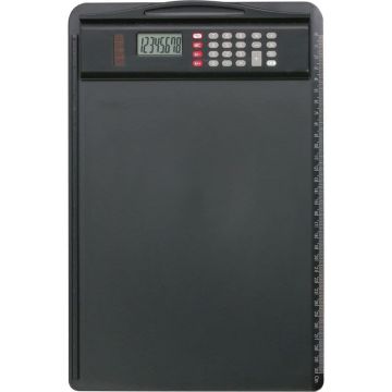 Photo ALASSIO : Porte-bloc A4 avec calculatrice - Noir 85 Exemple