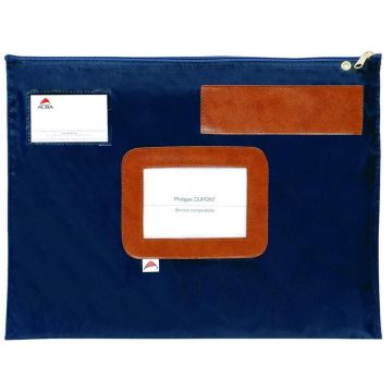 Photo Sac navette avec zip - 420 x 320 mm - Bleu ALBA Image