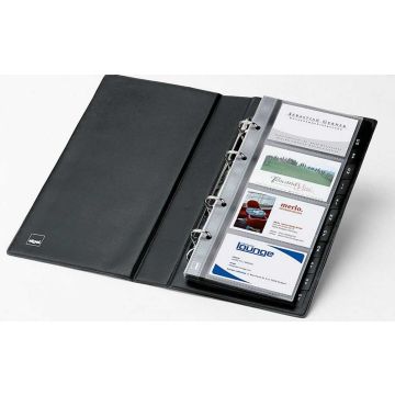 Photo SIGEL : Classeur à anneaux pour 200 cartes - 1 rangée