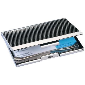 Photo Étui pour cartes de visite - Chrome - Argent SIGEL