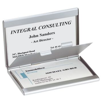 Photo Étui double pour cartes de visite - Aluminium SIGEL Twin