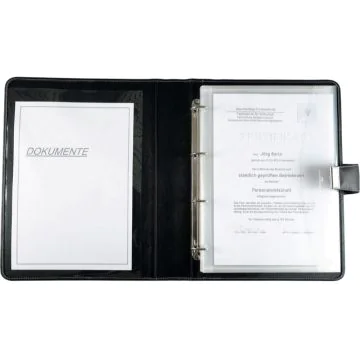 ALASSIO : Serviette-classeur A4 en simili cuir - Noir Fermé 31514