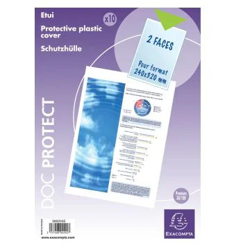 Exacompta 389205E Etuis de protection taille A4 maxi - 240 x 320 mm 