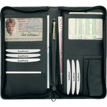 Portefeuille de voyage en Cuir - RFID Document : ALASSIO