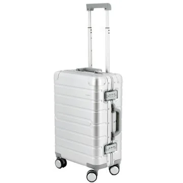 Valise de voyage avec 4 roulettes - Aluminium Argent : ALUMAXX