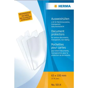 HERMA : Etui de protection pour document 65 x 100 mm 5014