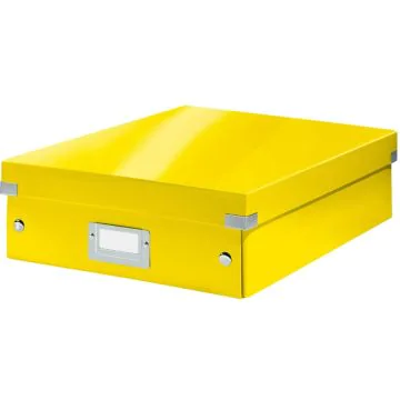 Boite de rangement à compartiments - 370 x 280 mm - Jaune : LEITZ Wow Visuel
