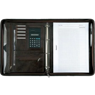 Photo ALASSIO : Serviette-classeur A4 en simili-cuir - MASSA Marron 30064