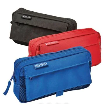 Photo Trousse scolaire avec pochette en filet - Assortiment de couleurs