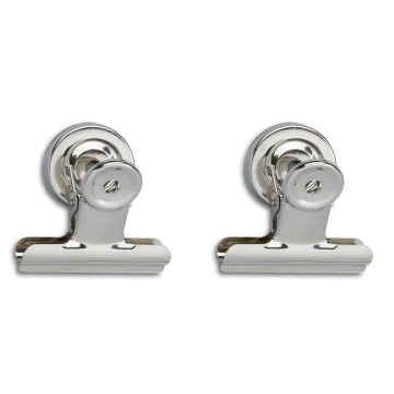 Photo Pince en métal pour feuilles avec aimant - Largeur 30 mm MAUL Lot de 2