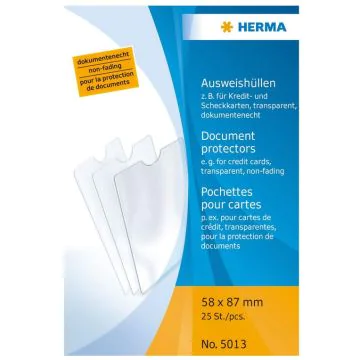 Photo HERMA : Etui de protection pour document 58 x 87 mm 5013
