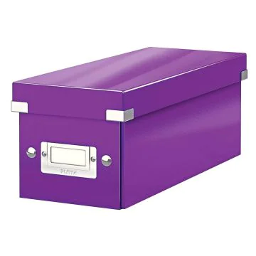 Photo Boite de rangement WOW - CD - Violet LEITZ 6041-00-62 Ouvert
