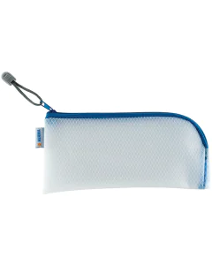 Photo Pochette universelle à zip - 230 x 110 mm - Transparent / Bleu HERMA Mesh Bags