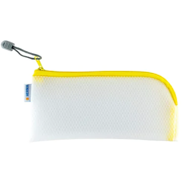 Photo Pochette universelle à zip - 230 x 110 mm - Transparent / Jaune HERMA Mesh Bags