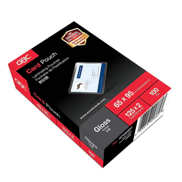 Photo Pochettes à plastifier des Cartes - 250 mic 65 x 95 mm GBC CardPouch